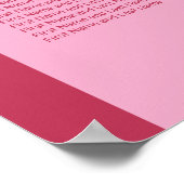 Roze Magenta Arch 6 Tafel Zitting Grafiek Poster (Hoek)