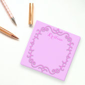 Roze magenta Baroque Antiek Lijst, op maat gemaakt Post-it® Notes