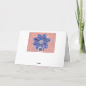 Roze Magenta Bloem Geloof Bloemen Verjaardag Kaart (Achterkant)