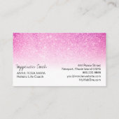 *~* Roze Magenta Blue White Ombre gradiënt Glitter Visitekaartje (Achterkant)