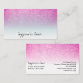 *~* Roze Magenta Blue White Ombre gradiënt Glitter Visitekaartje (Voorkant / Achterkant)