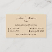 Roze magenta bruin verticaal Visitekaartje (Achterkant)