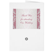 Roze magenta Damask Menu (Achterkant)