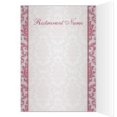 Roze magenta Damask Menu (Binnen (Links))