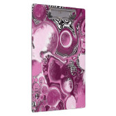 Roze, magenta en zwart-witvormig kunstkleurmateria klembord (Rechts)