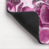 Roze, magenta en zwart-witvormig kunstkleurmateria muismat (Hoek)