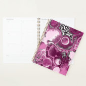 Roze, magenta en zwart-witvormig kunstkleurmateria planner (Display)
