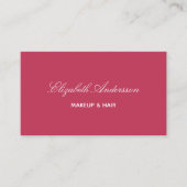 Roze magenta foto qr code elegant visitekaartje (Voorkant)