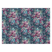 Roze magenta Green Blue Blauwgroen Peony & Roos Fl Tafelkleed (Voorkant (Horizontaal))