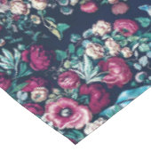 Roze magenta Green Blue Blauwgroen Peony & Roos Fl Tafelkleed (Gekanteld)