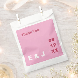 Roze Magenta moderne bruiloft gunstzakken Bedankzakje