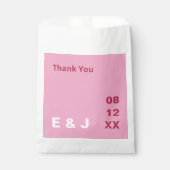 Roze Magenta moderne bruiloft gunstzakken Bedankzakje (Voorkant)