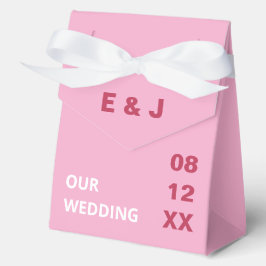 Roze Magenta Moderne Wedding Favoriete Dozen Bedankdoosjes