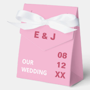 Roze Magenta Moderne Wedding Favoriete Dozen Bedankdoosjes