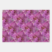 Roze Magenta Orchidee Bloemen Patroon Inpakpapier Vel (Voorkant 3)
