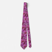 Roze Magenta Orchidee Bloemen Patroon Stropdas (Voorkant)
