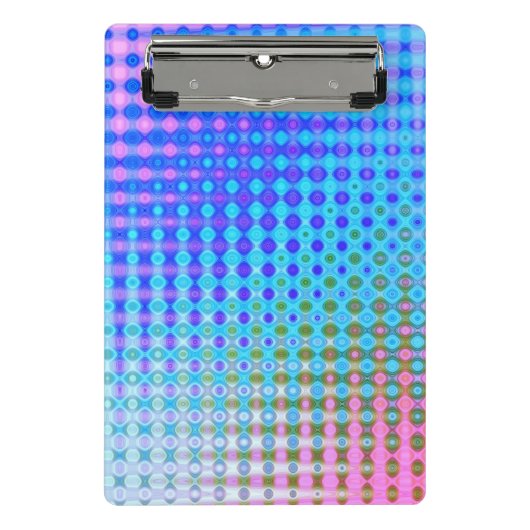 Roze magenta Paars Blue Turquoise Mini Klembord (Voorkant)