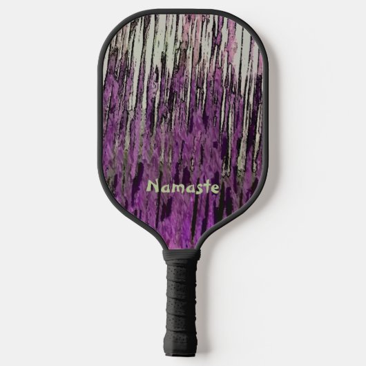 Roze magenta Paars en groen Abstract Pickleball Paddle (Achterkant)