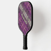 Roze magenta Paars en groen Abstract Pickleball Paddle (Links)