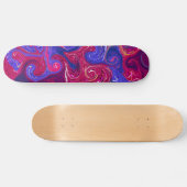 Roze, magenta, Paarse gedraaide marmer-fluïde kuns Persoonlijk Skateboard (Horizontaal)