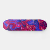 Roze, magenta, Paarse gedraaide marmer-fluïde kuns Persoonlijk Skateboard (Horizontaal)