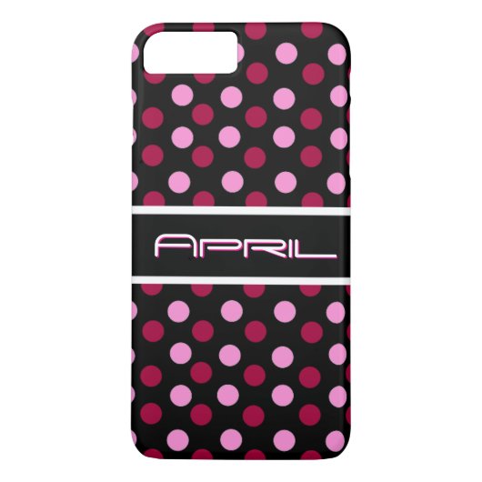 Roze magenta polka puntpatroon Case-Mate iPhone case (Achterkant)