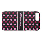 Roze magenta polka puntpatroon Case-Mate iPhone case (Achterkant (Horizontaal))