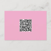 Roze Magenta QR Code Trouwdetails Informatiekaartje (Achterkant)