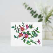  roze magenta Rozen, roze waterverf roze rozen Briefkaart (Staand voorkant)