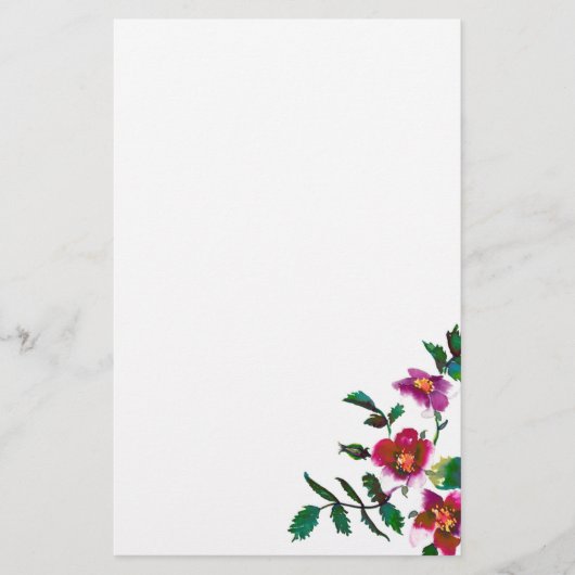  roze magenta Rozen, roze waterverf roze rozen Briefpapier (Voorkant)