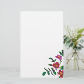  roze magenta Rozen, roze waterverf roze rozen Briefpapier (Staand voorkant)