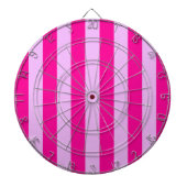 Roze & Magenta Streeppatroon Dartbord (Voorkant)