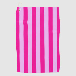 Roze & Magenta Streeppatroon Golfhanddoek