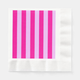 Roze & Magenta Streeppatroon Servet
