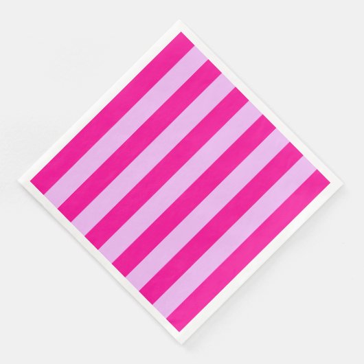Roze & Magenta Streeppatroon Servet (Hoek)