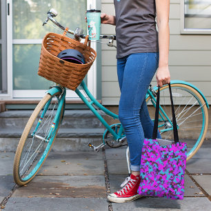 Roze magenta turquoise Camouflage Camo Pattern Tote Bag