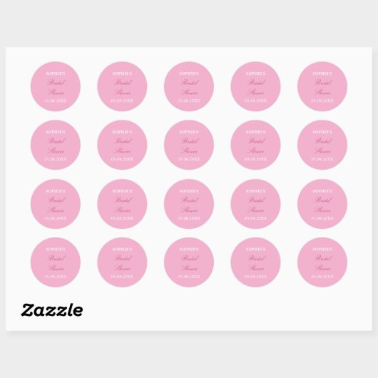 Roze Magenta Vrijgezellenfeest Ronde Sticker (Vel)