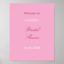 Roze Magenta Vrijgezellenfeest Welkom Poster