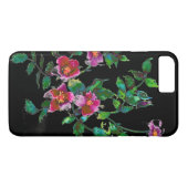  roze magenta waterverf rozen Case-Mate iPhone case (Achterkant (Horizontaal))