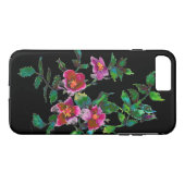 roze magenta waterverf rozen Case-Mate iPhone case (Achterkant (Horizontaal))