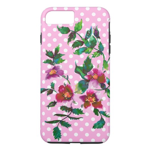  roze magenta waterverf rozen Case-Mate iPhone case (Achterkant)
