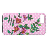  roze magenta waterverf rozen Case-Mate iPhone case (Achterkant (Horizontaal))