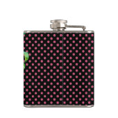  roze magenta waterverf rozen heupfles (Achterkant)