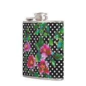 roze magenta waterverf rozen heupfles (Links)