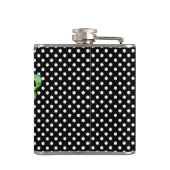 roze magenta waterverf rozen heupfles (Achterkant)