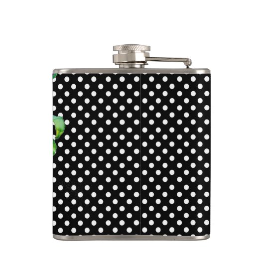 roze magenta waterverf rozen heupfles (Achterkant)