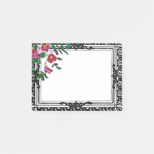 roze magenta waterverf rozen post-it® notes (Voorkant)