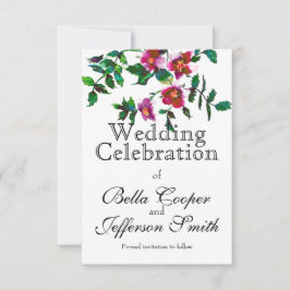  roze magenta waterverf rozen sparen de da save the date