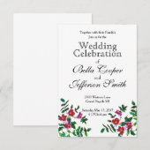 Roze magenta waterverf rozen uit het verleden kaart (Voorkant / Achterkant)