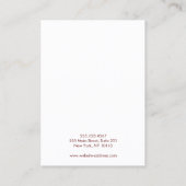 Roze Magenta Waterverf Verdien weergavehouder Visitekaartje (Achterkant)